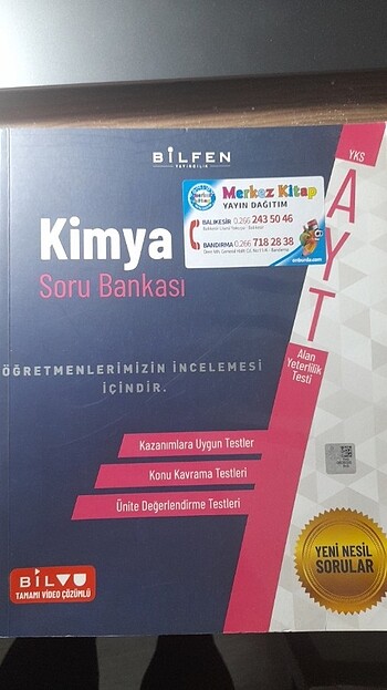 Ayt kimya soru bankası bilfen yayıncılık 