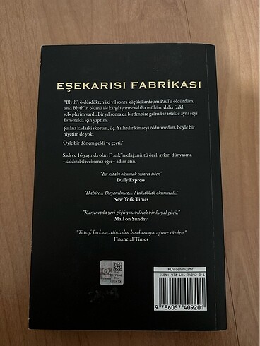  Eşekarısı Fabrikası Kitap