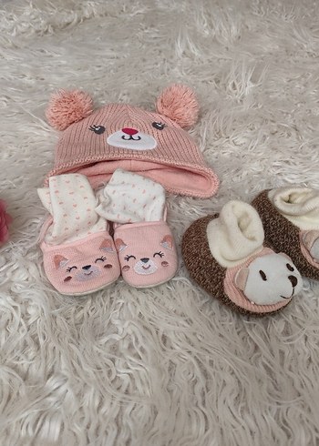 bebek şapkasi panduf ve ev pabuçları - Görsel 3