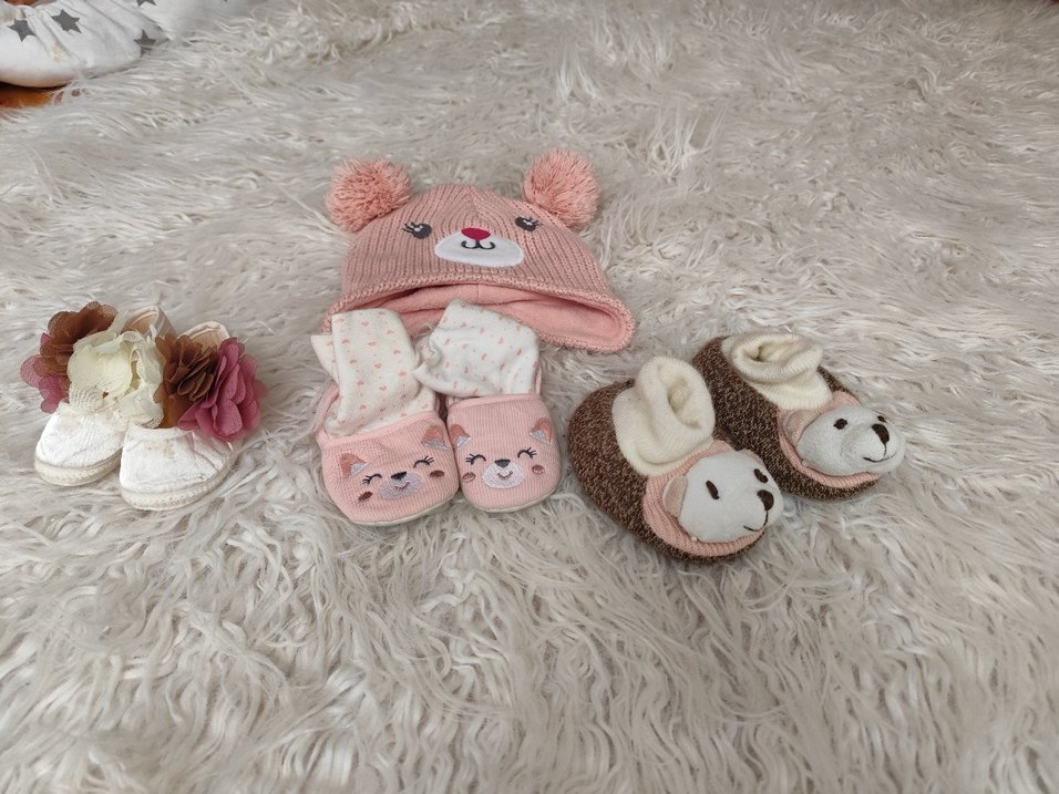 bebek şapkasi panduf ve ev pabuçları - Görsel 3