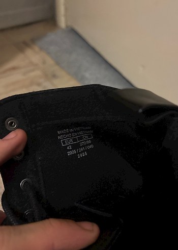 Pull and Bear Siyah Deri Platformlu Pull and bear bot