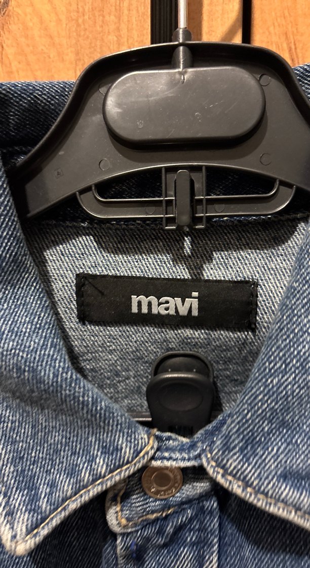 Mavi Düğmeli mavi erkek Denim Ceket - Görsel 2