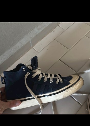 Adidas Lacivert Bağcıklı Spor Ayakkabı - Görsel 4