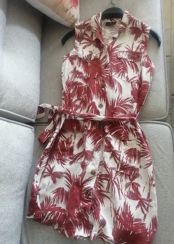 Bordo Desenli Uzun Salaş Kadın Sabahlık - Görsel 2