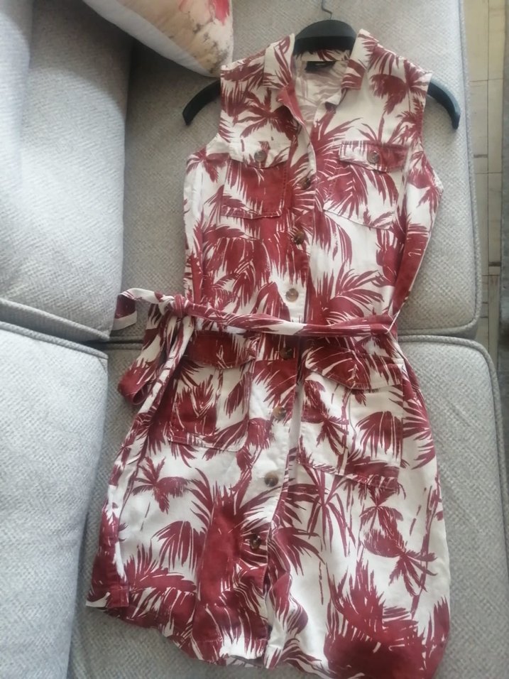 Bordo Desenli Uzun Salaş Kadın Sabahlık - Görsel 2