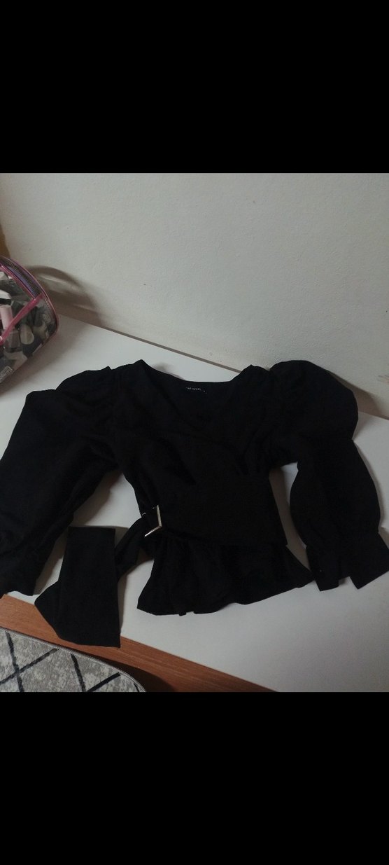 siyah v yaka bluzz - Görsel 3