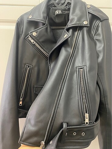 Zara deri ceket - Görsel 6