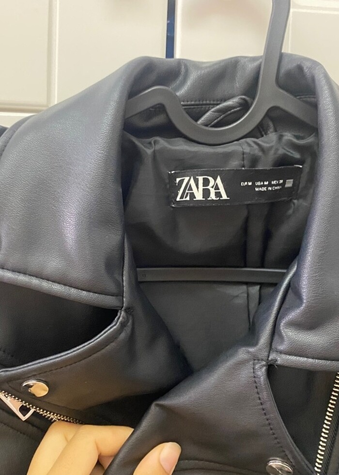 Zara deri ceket - Görsel 5