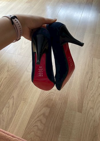 Diğer Lacivert Süet Stiletto Topuklu Kadın Ayakkabı