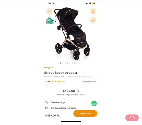 Baby plus street bebek arabası