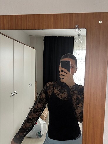 s Beden siyah Renk Trendyolmilla tül bluz