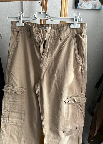 Kemerli Kahverengi Keten Rahat Pantolon - Görsel 5