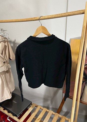 Fermuarlı Gri Yarım Fermuarlı Sweatshirt - Görsel 2