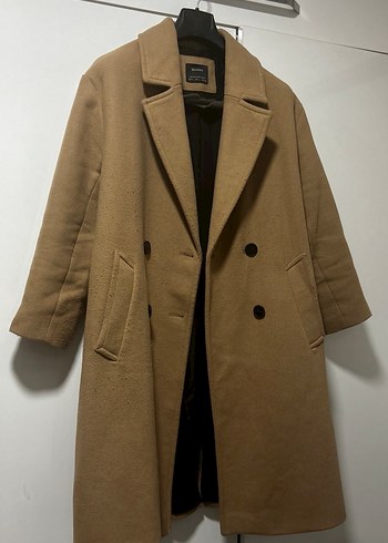 Düğmeli Camel Renk Uzun Kaban - Görsel 8