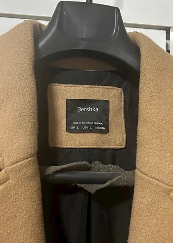 Düğmeli Camel Renk Uzun Kaban - Görsel 3