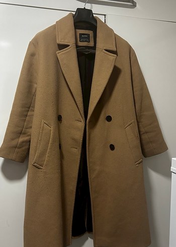 Düğmeli Camel Renk Uzun Kaban - Görsel 5