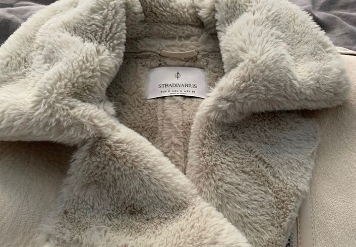 Stradivarius STRADIVARIUS BİKER CEKET KREM
