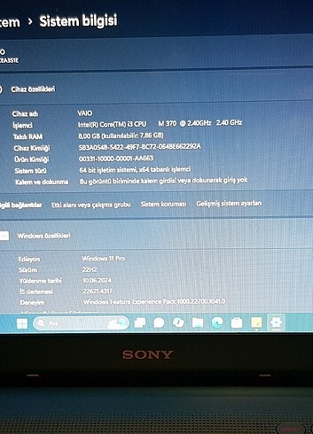 Beden Sony Laptop