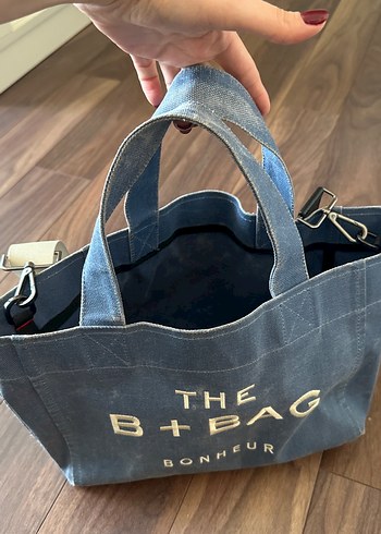 Mavi Kot Kumaş Kadın Omuz Çantası - Görsel 6