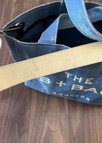 Mavi Kot Kumaş Kadın Omuz Çantası - Görsel 7