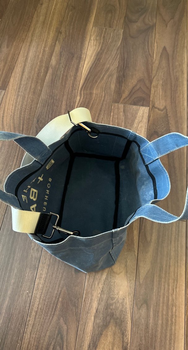 Mavi Kot Kumaş Kadın Omuz Çantası - Görsel 5