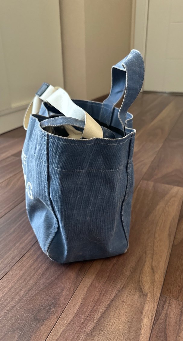 Mavi Kot Kumaş Kadın Omuz Çantası - Görsel 4