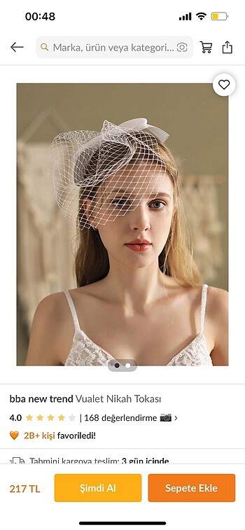  Beden Vualet nikah kepi, nikah şapkası