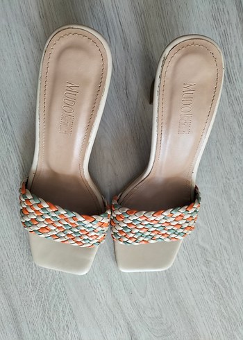 MUDO Pastel Renkli Örgü Bantlı Terlik - Görsel 5