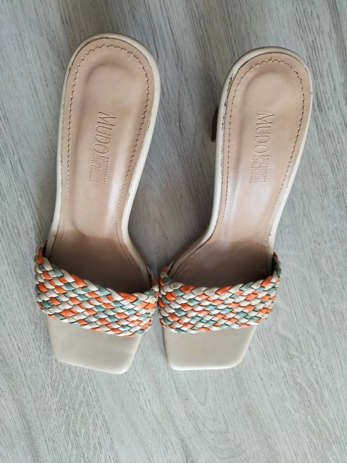 MUDO Pastel Renkli Örgü Bantlı Terlik - Görsel 5