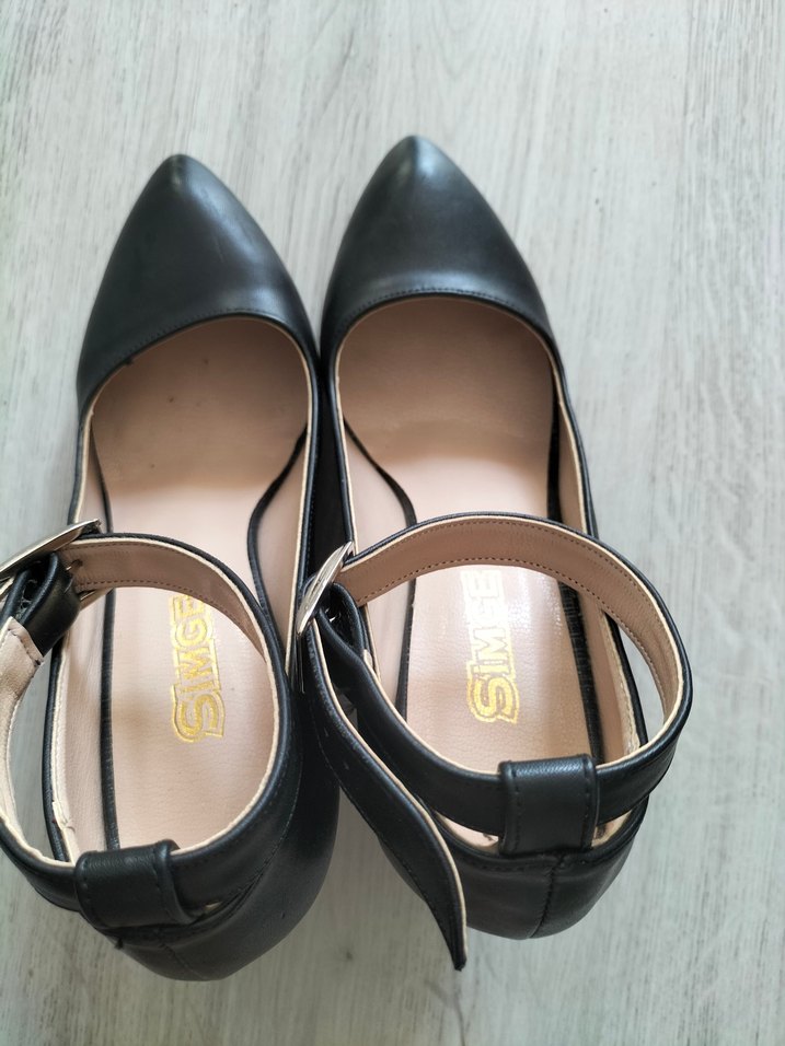 Kadın Siyah Tokalı Klasik Topuklu Ayakkabı - Görsel 3