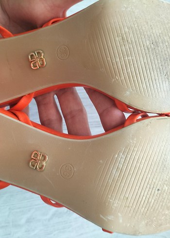 Derimod Turuncu Topuklu Ayakkabı Sandalet - Görsel 2