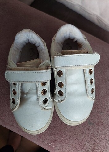 22 Beden beyaz Renk Unisex bebek spor ayakkabısı 