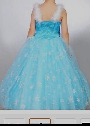 Diğer Elsa kostüm elbise kiz cocuk 7-8 yaş Asa ve t?cı yoktur