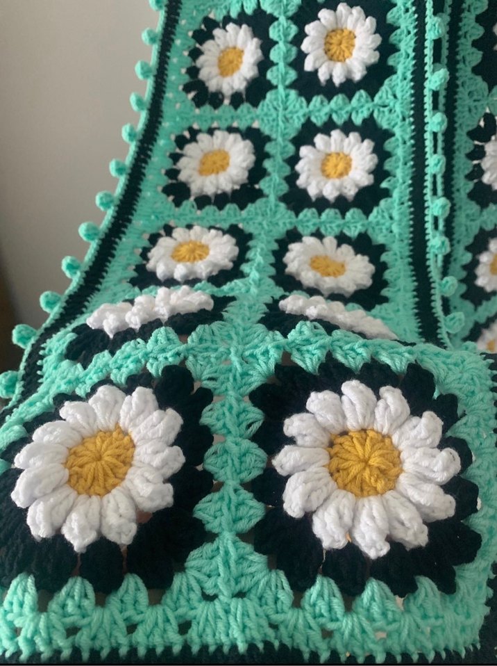 El Yapımı Bohem Çok Renkli Örgü Kadın Atkı - Görsel 5