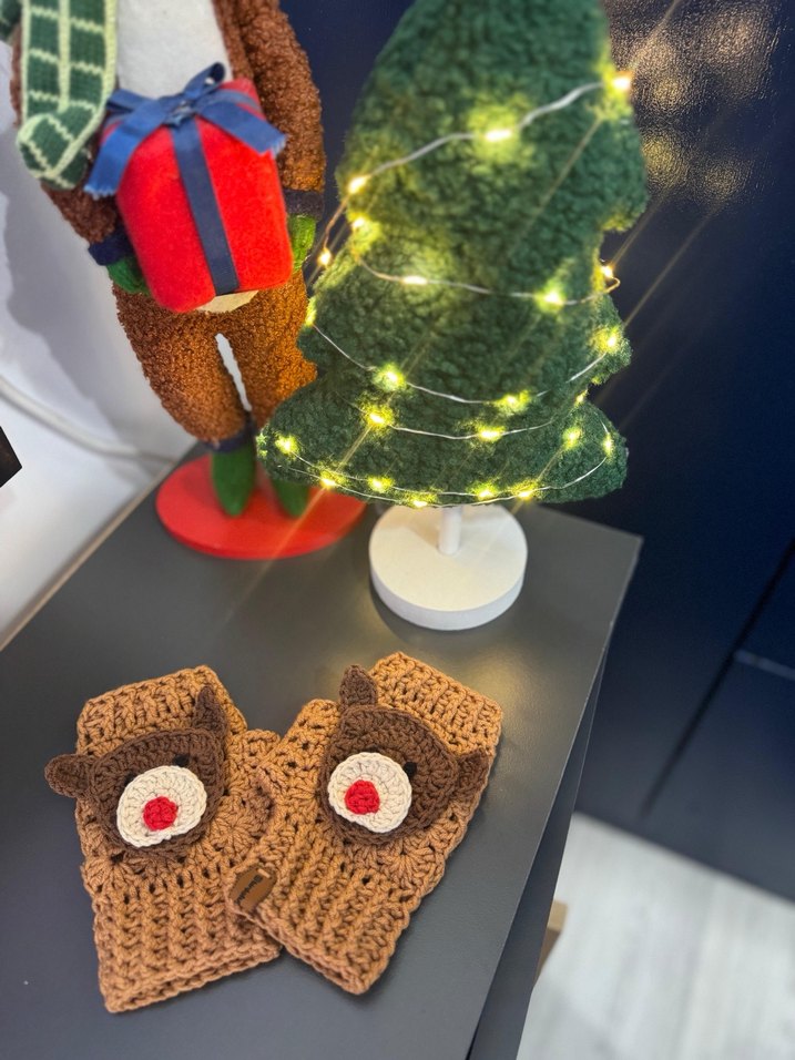 Örgü Bohem Kadın Eldiveni - Görsel 2