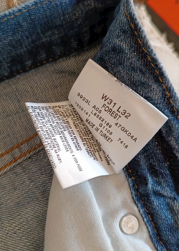 31 Beden mavi Renk Lee Forest kot pantolon
