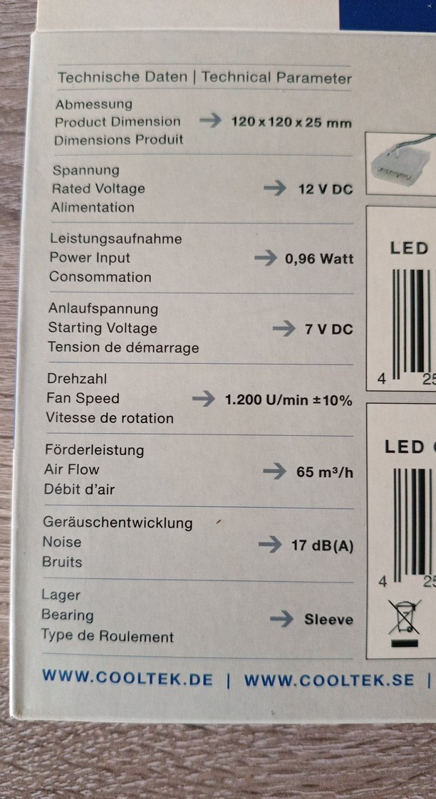 Mavi LED Kasa Fanı COOLTEK CT12025 - Görsel 2