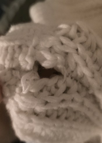 Kadın Beyaz Triko Bisiklet Yaka Kazak - Görsel 2