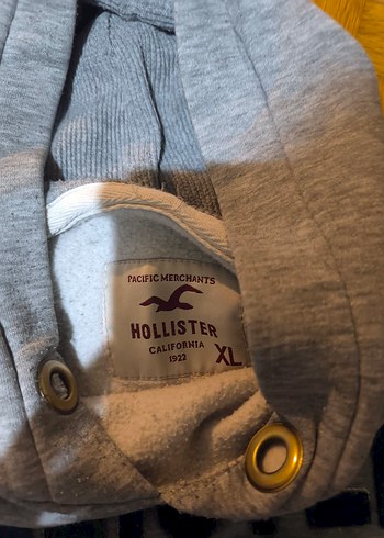 Gri Kapüşonlu Sweatshirt - Görsel 2