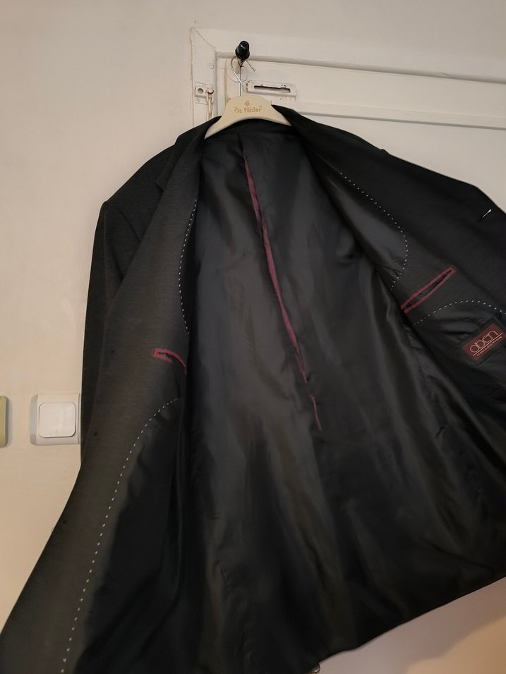 Erkek Siyah Düğmeli Regular Fit Ceket - Görsel 2