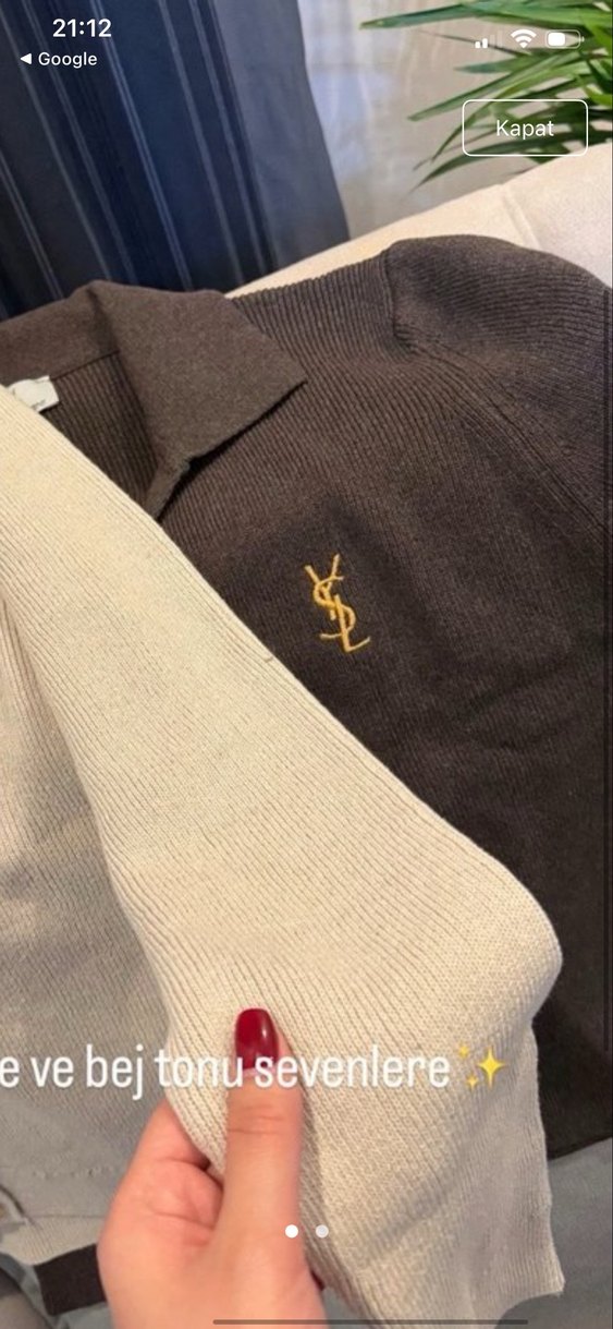 YSL Kahverengi Triko Hırka — görsel 4/7
