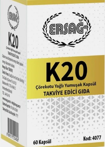 Ersağ K20 Çörekotu Yağlı Kapsül 60'lı