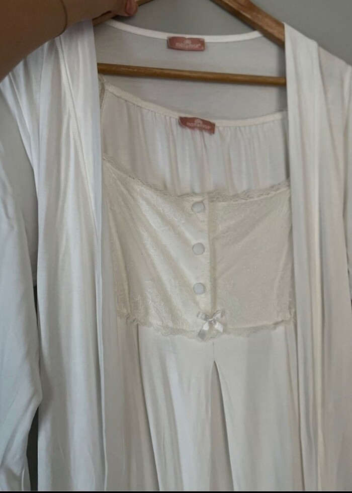  Lohusa Gecelik Sabahlık Takım Monamise  - Görsel 5