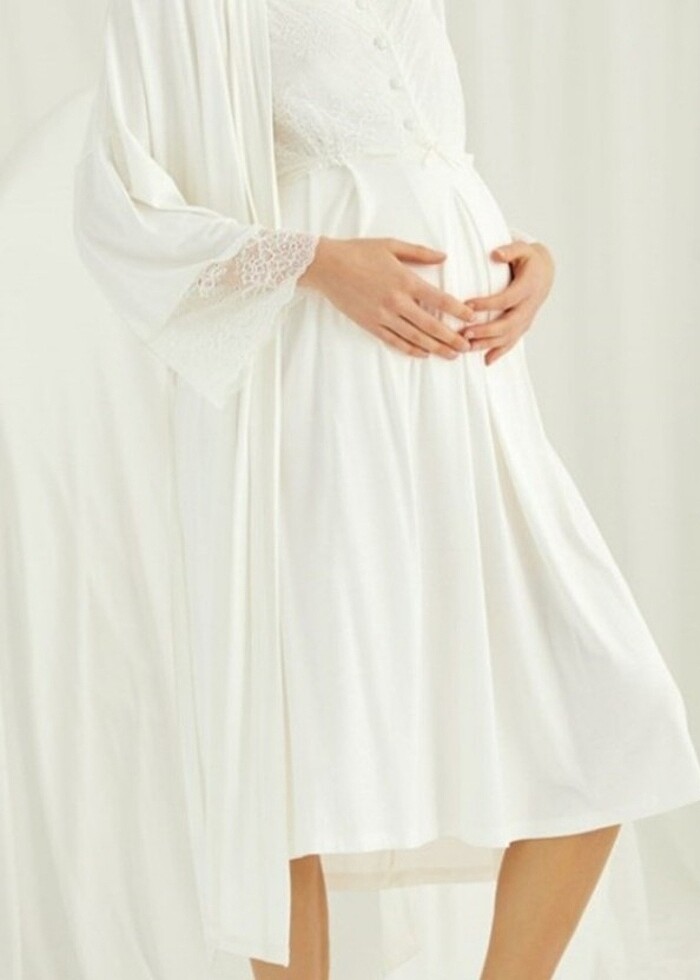  Lohusa Gecelik Sabahlık Takım Monamise  - Görsel 2