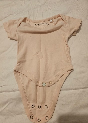 Bej Kısa Kollu Bebek Body - Görsel 2