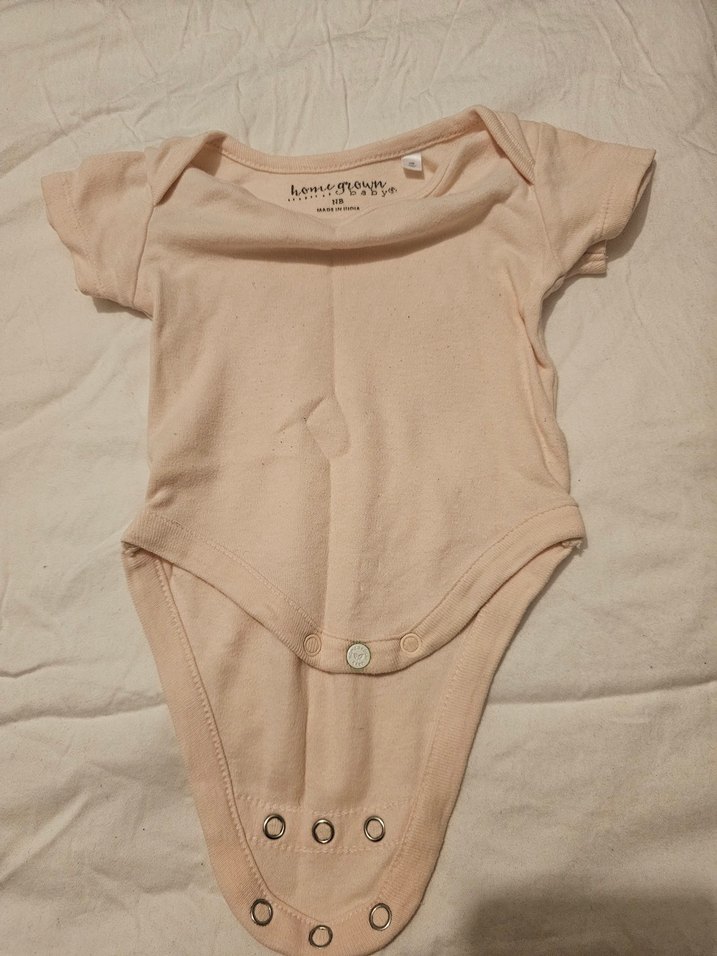 Bej Kısa Kollu Bebek Body - Görsel 2