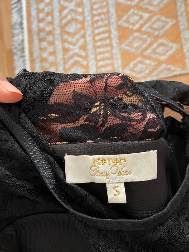 Siyah Mini Piliseli Elbise - Görsel 4