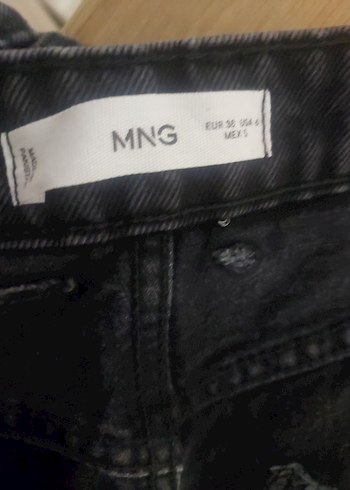 Mango Marka Gri Kadın Kot Pantolon Regular Fit - Görsel 2