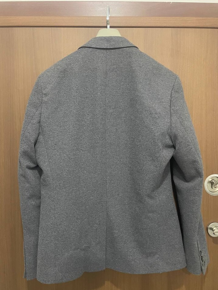 Defacto Marka Düğmeli Gri Erkek Takım Elbise Ceketi - Görsel 2