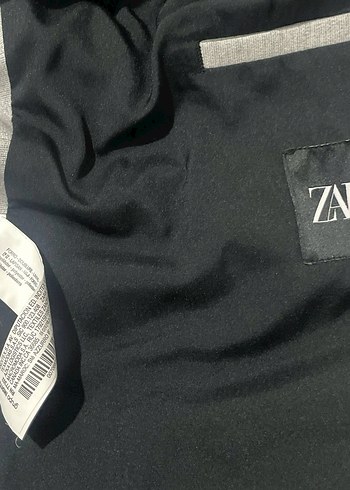 Zara Marka Gri Erkek Regular Fit Düğmeli Ceket - Görsel 5
